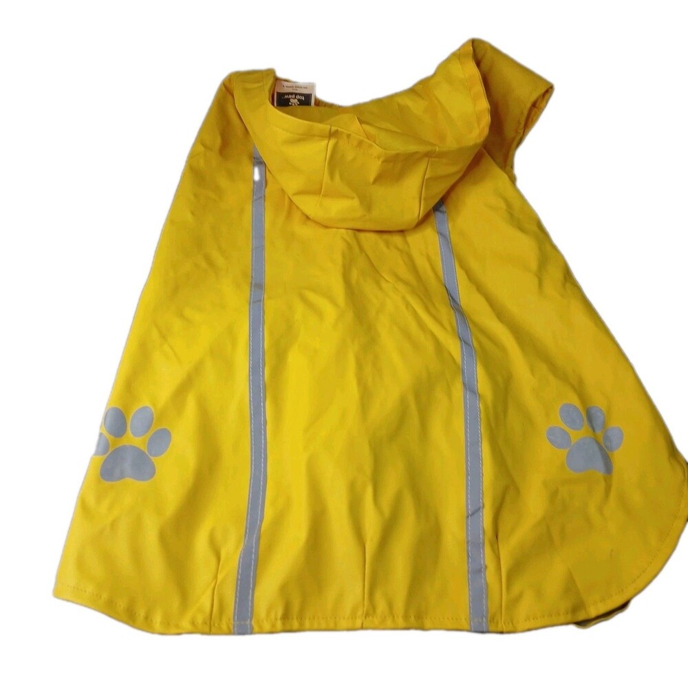 XL Top Paw Dog Yellow Reflective Rain Coat NYellow DEFECT- Small pen marks #1